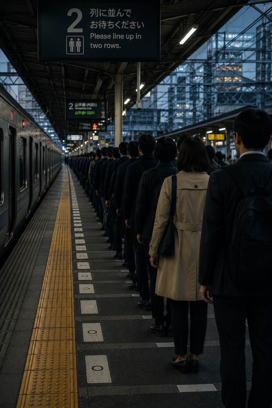 Cena cotidiana no Japão sugerindo repetição de rotina