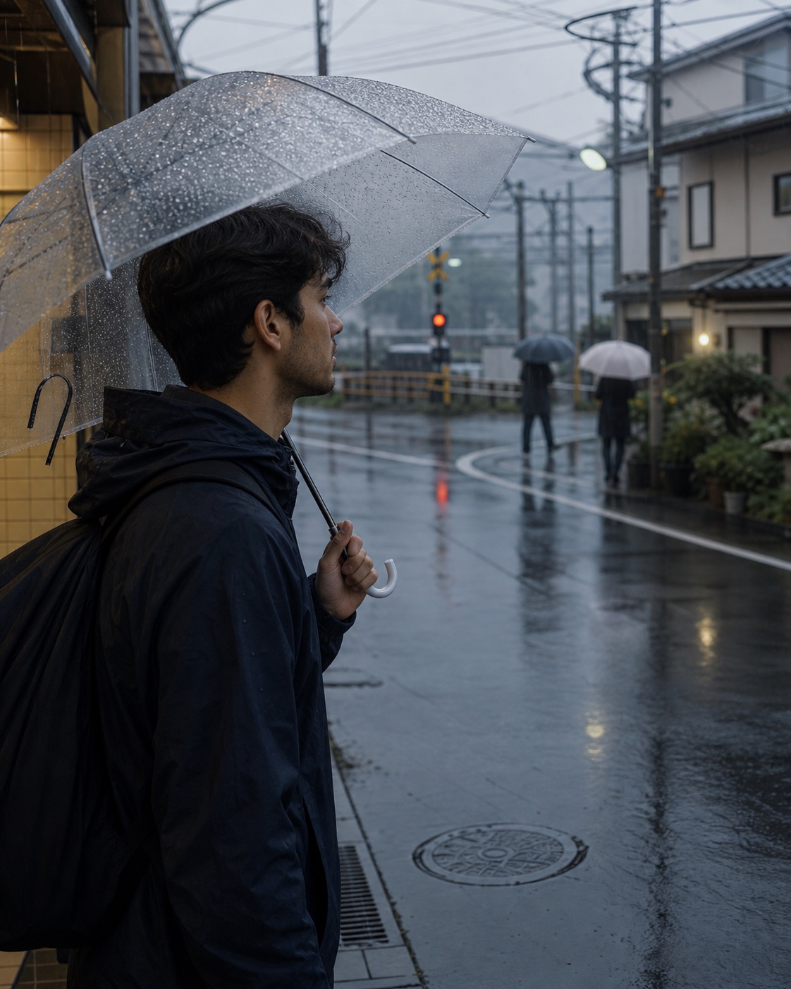 Pessoa no Japão pensando em possibilidades e escolhas do cotidiano