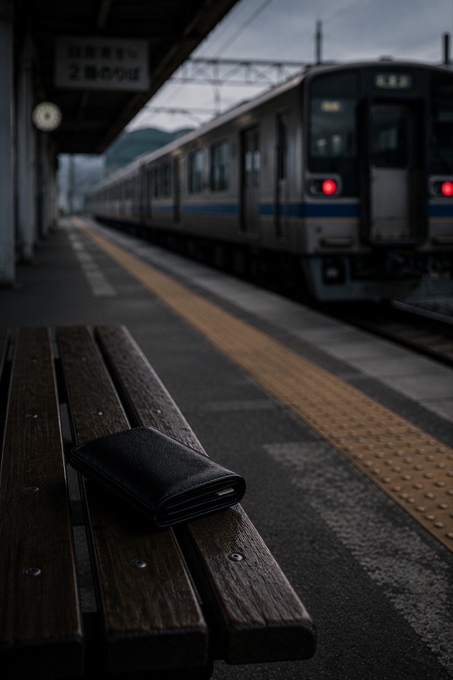 Pessoa no Japão percebendo que esqueceu algo no trem