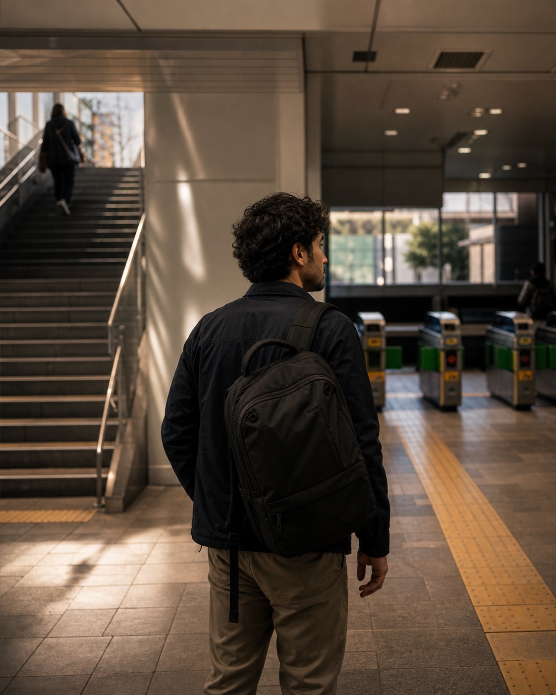 Cena no Japão representando escolhas e comparação entre caminhos cotidianos